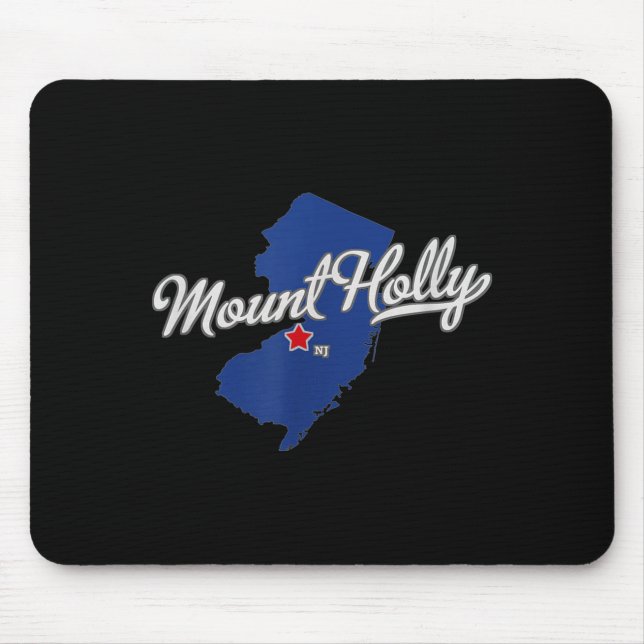 Tapis De Souris Mount Holly New Jersey Nj Map  (Devant)