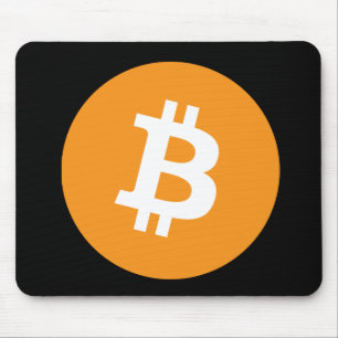 Tapis De Souris Mouse Pad Bitcoin Black Orange Cryptomonnaie
