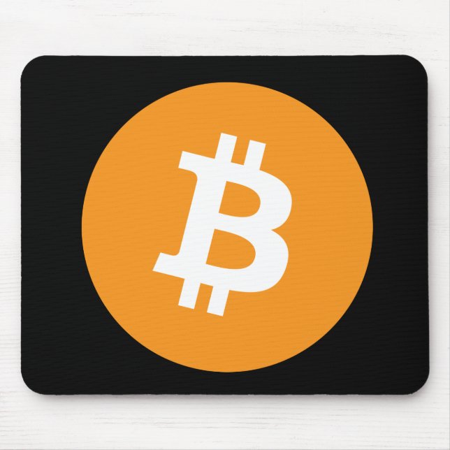 Tapis De Souris Mouse Pad Bitcoin Black Orange Cryptomonnaie (Devant)