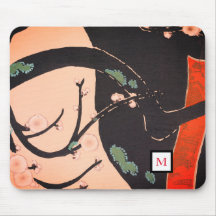 MOUSE PAD CHERRY BLOSSOM JAPONAIS PERSONNALISÉ INI