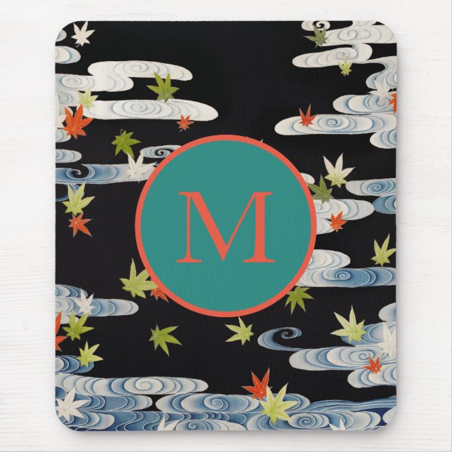 TAPIS DE SOURIS MOUSE PAD EAU ET FEUILLE JAPONAIS PERSONNALISÉ INI (Devant)