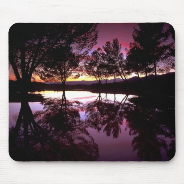 Tapis De Souris MOUSE PAD - Réflexions violettes pittoresque Compu (Devant)