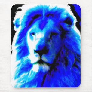 Tapis De Souris Mousepac bleu tête de lion