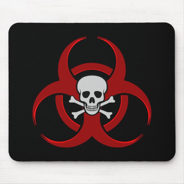 Tapis De Souris Mousepac rouge à risque biologique (Devant)