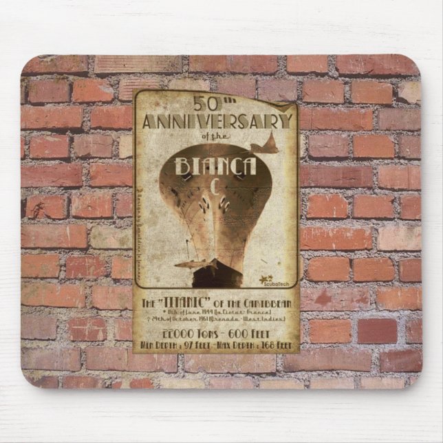 Tapis De Souris Mousepad 50 ans de Bianca C (Devant)