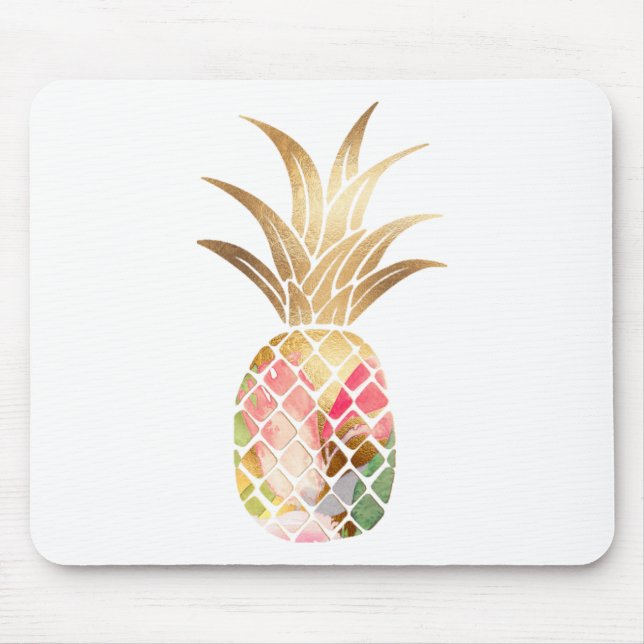 Tapis De Souris Mousepad à ananas en or (Devant)
