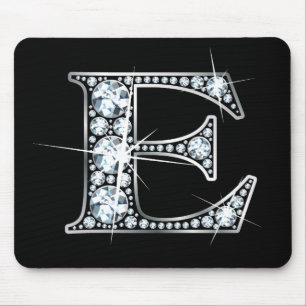 Tapis De Souris Mousepad à bille de diamant "E"