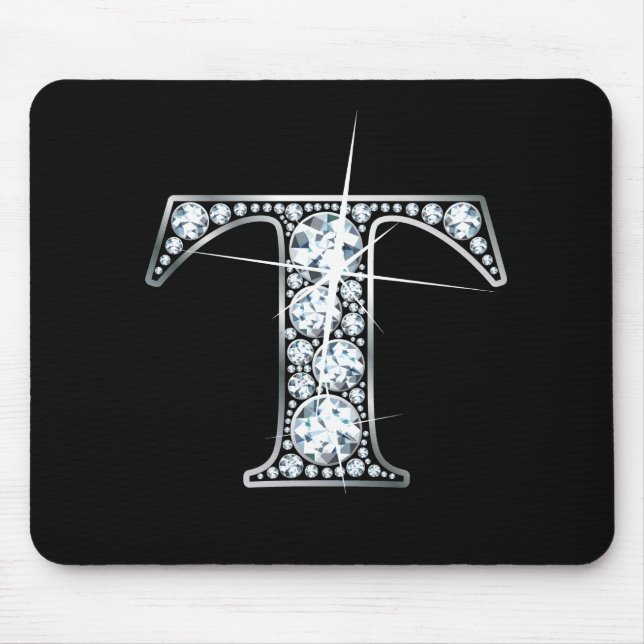 Tapis De Souris Mousepad à bille de diamant "T" (Devant)