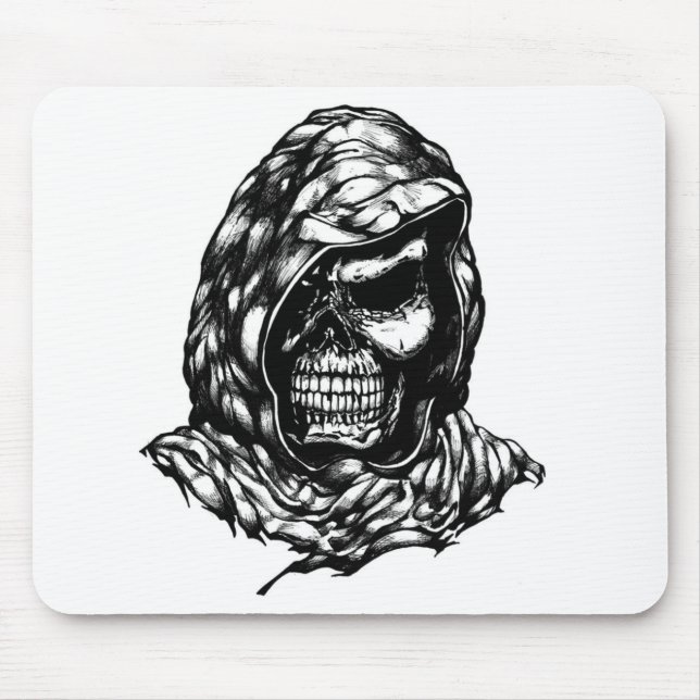 Tapis De Souris mousepad à capuchon de crâne (Devant)