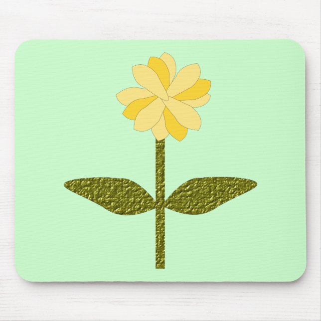 Tapis De Souris Mousepad à fleur de marguerite jaune (Devant)