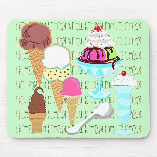 Tapis De Souris Mousepad à la crème glacée (Devant)