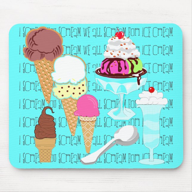 Tapis De Souris Mousepad à la crème glacée (Devant)