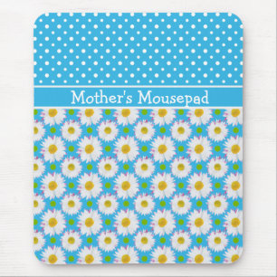 Tapis De Souris Mousepad à personnaliser : Polkas et marguerites :