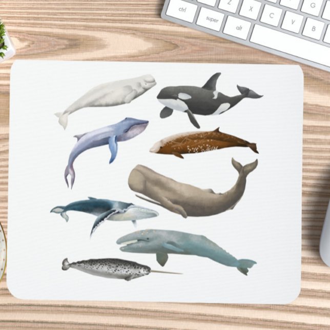 Tapis De Souris Mousepad à thème baleine (Créateur téléchargé)