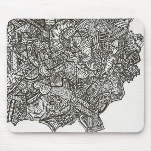 Tapis De Souris Mousepad abstrait noir