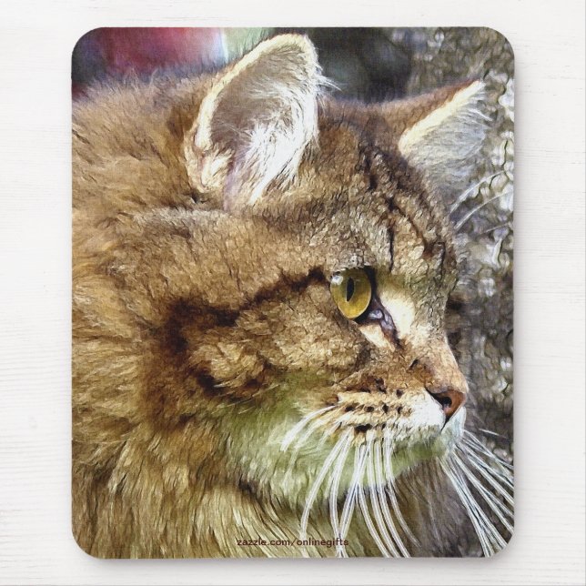 Tapis De Souris Mousepad amateur de chats "Cat Mat" Maine Coon (Devant)