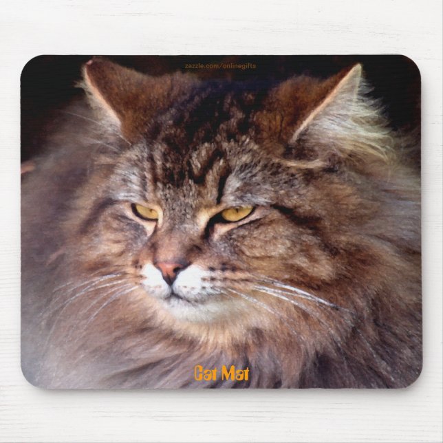 Tapis De Souris Mousepad amateur de chats "Cat Mat" Maine Coon (Devant)