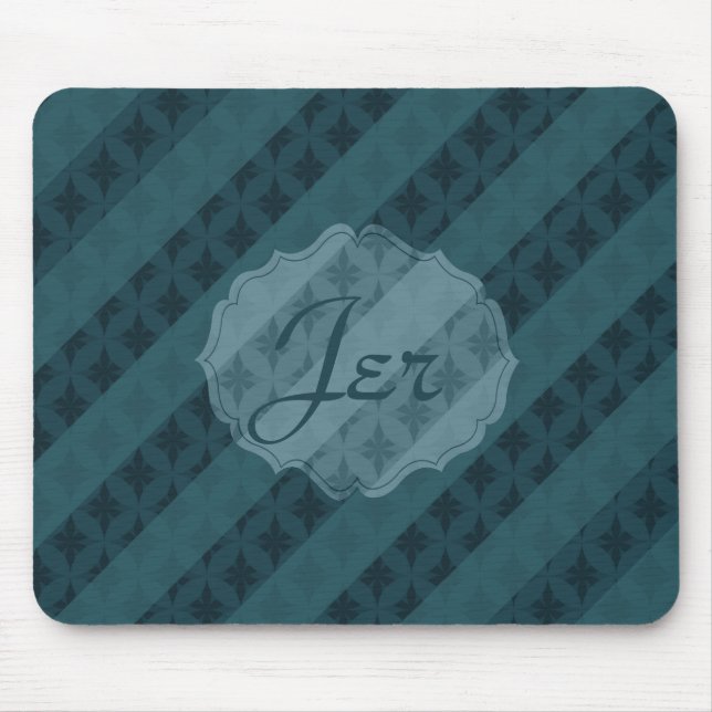 Tapis De Souris Mousepad attrayant et chic d'Aqua de bleu marine (Devant)