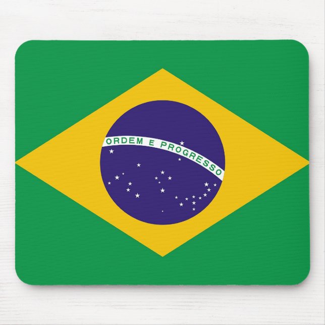 Tapis De Souris Mousepad au drapeau du Brésil (Devant)
