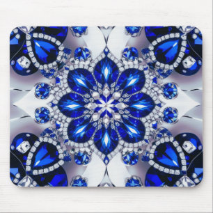 Tapis De Souris Mousepad aux couleurs Bleues Blanches Design