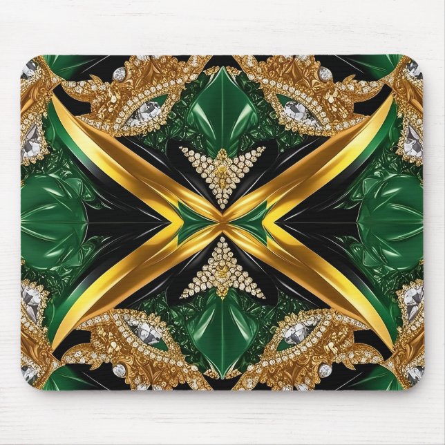 Tapis De Souris Mousepad aux couleurs jamaïcaines (Devant)