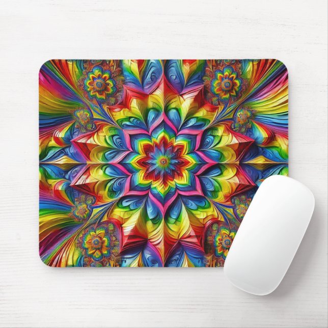 Tapis De Souris Mousepad avec design couleur LGBTQ (Avec souris)
