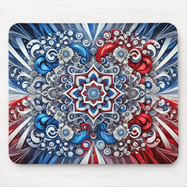 Tapis De Souris Mousepad avec design de couleurs françaises (Devant)