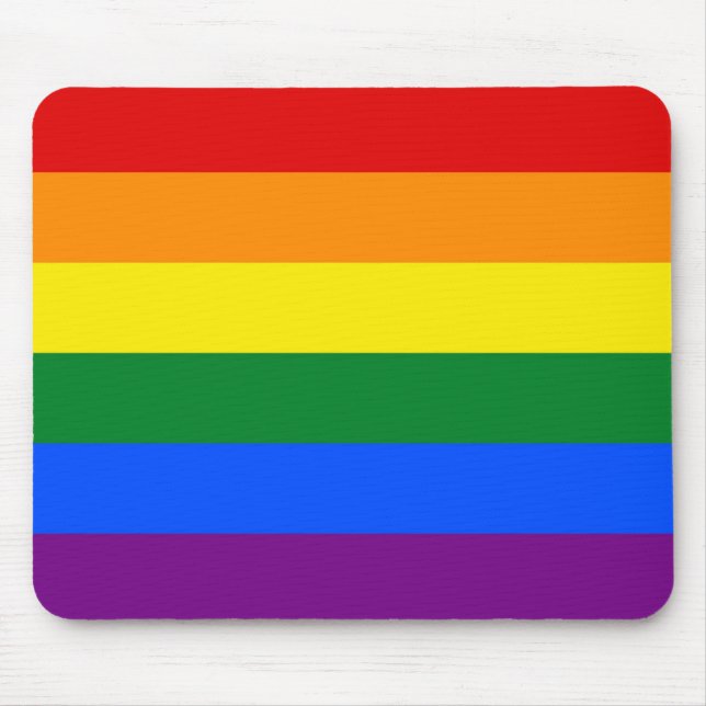 Tapis De Souris Mousepad avec drapeau arc-en-ciel LGBT (Devant)