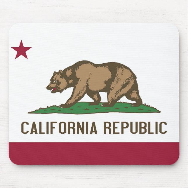 Tapis De Souris Mousepad avec Drapeau de Californie - USA (Devant)