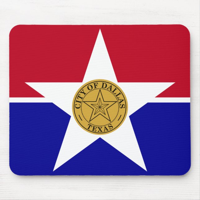 Tapis De Souris Mousepad avec Drapeau de Dallas, USA (Devant)