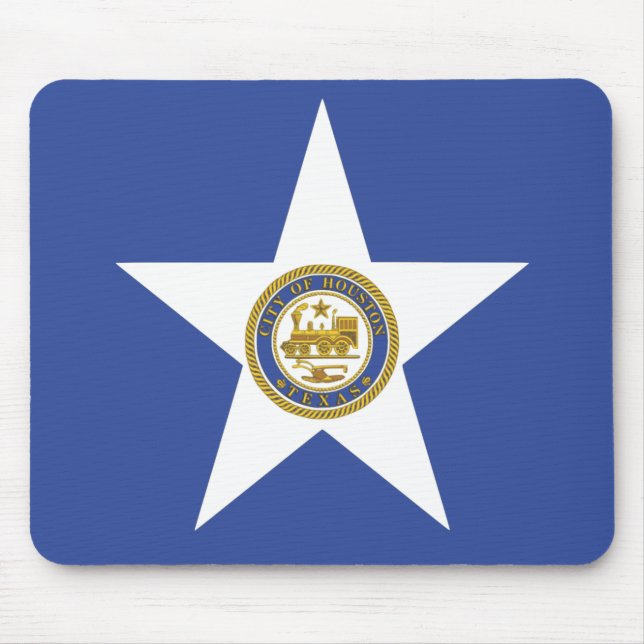 Tapis De Souris Mousepad avec Drapeau de Houston, USA (Devant)
