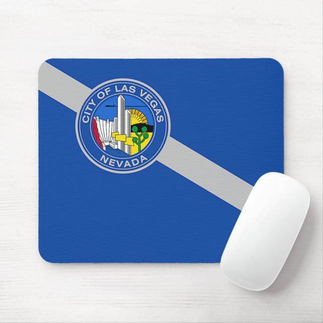 Tapis De Souris Mousepad avec Drapeau de Las Vegas, USA (Avec souris)