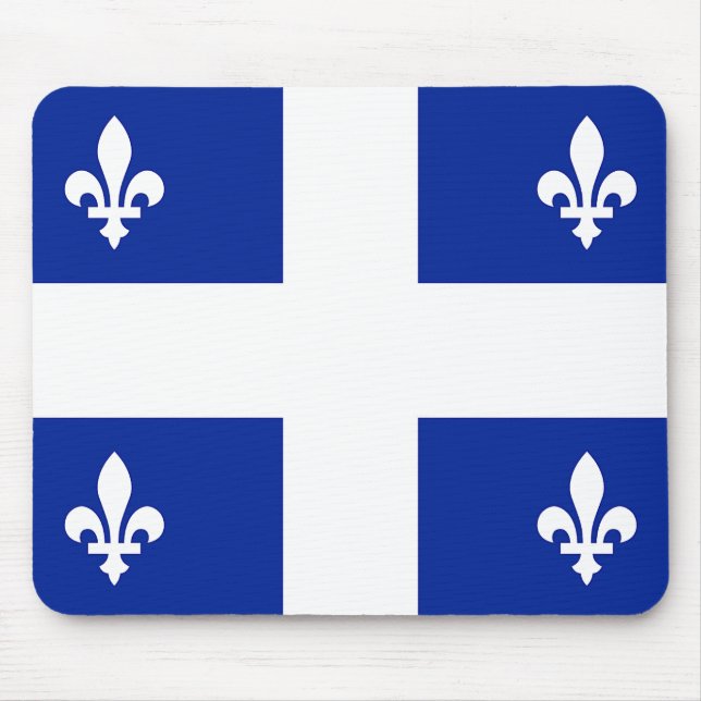 Tapis De Souris Mousepad avec Drapeau de Québec, Canada (Devant)