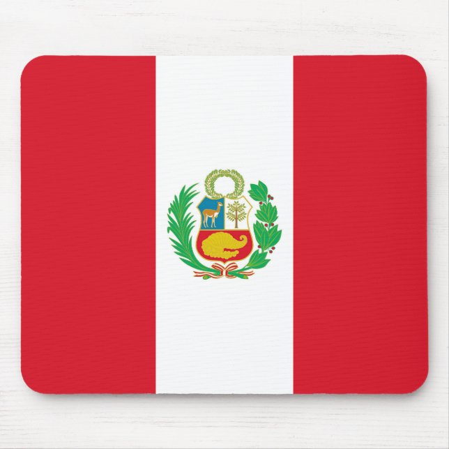 Tapis De Souris Mousepad avec Drapeau du Pérou (Devant)