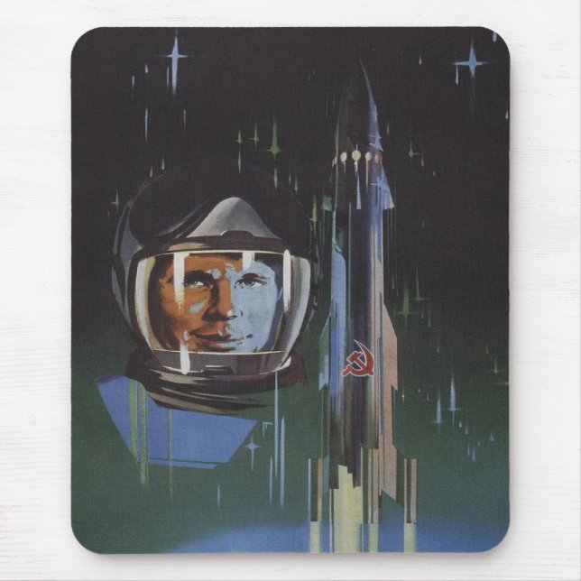 Tapis De Souris Mousepad avec la rétro propagande de programme (Devant)