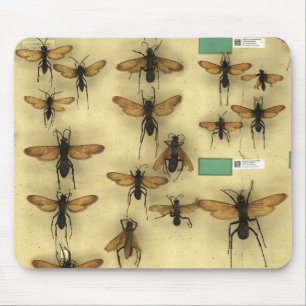 Tapis De Souris Mousepad avec les guêpes géantes de chasses