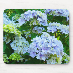Tapis De Souris Mousepad bleu en pastel de jardin de fleurs
