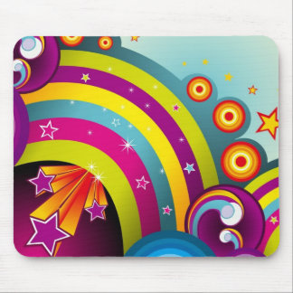 Tapis De Souris Mousepad bleu et pourpre d'arc-en-ciel trippy