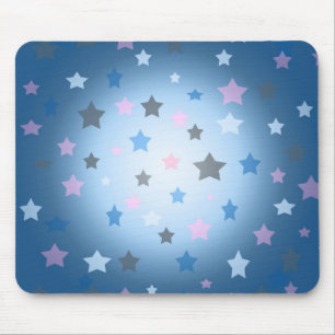 Tapis De Souris Mousepad bleu et rose de profil sous convention