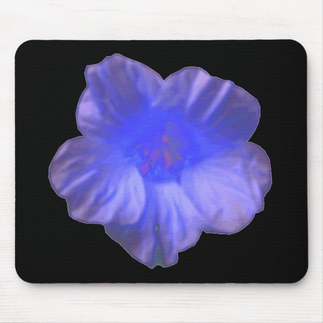 Tapis De Souris Mousepad bleu Fleur de Nasturtium (Devant)