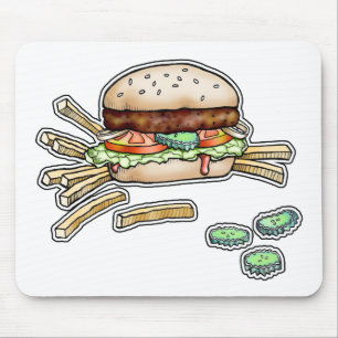 Tapis De Souris MOUSEPAD BURGER et FRIRES