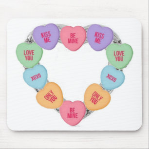 Tapis De Souris Mousepad Candy Coeurs d'amour