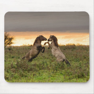 Tapis De Souris Mousepad caracolant de chevaux sauvages