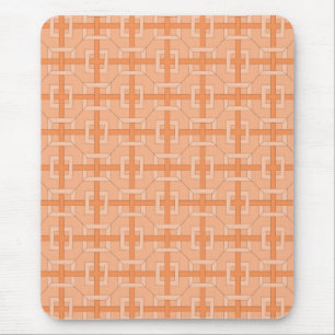 Tapis De Souris Mousepad - Carrés entrelacés en orange