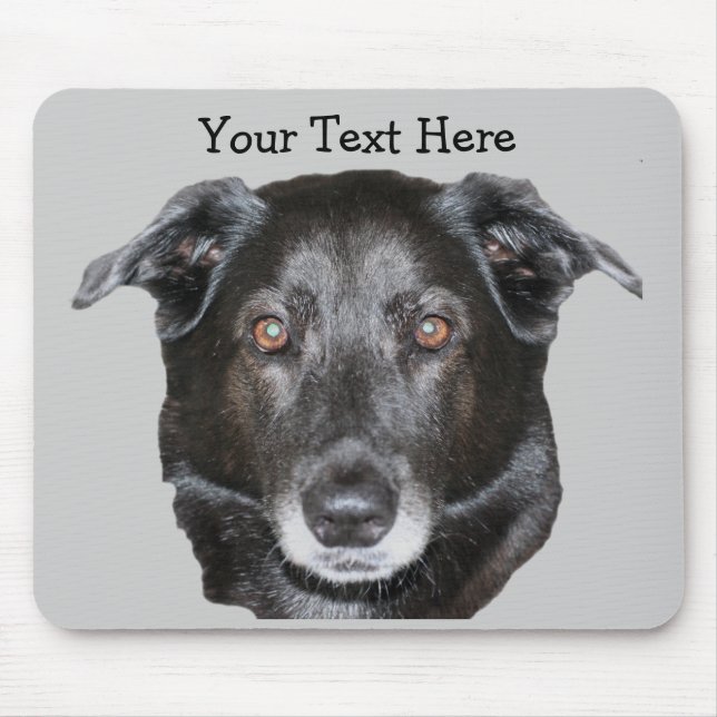 Tapis De Souris Mousepad, chien de repérage du Labrador noir (Devant)