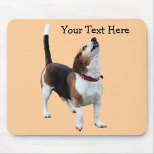 Tapis De Souris Mousepad, chien mignon Beagle hurlant