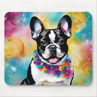 Tapis De Souris Mousepad coloré français mignon Bulldog "Frenchie"