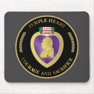 Tapis De Souris Mousepad commémoratif du coeur pourpre