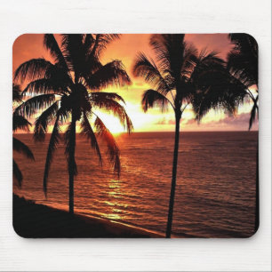 Tapis De Souris Mousepad couché de soleil hawaïen