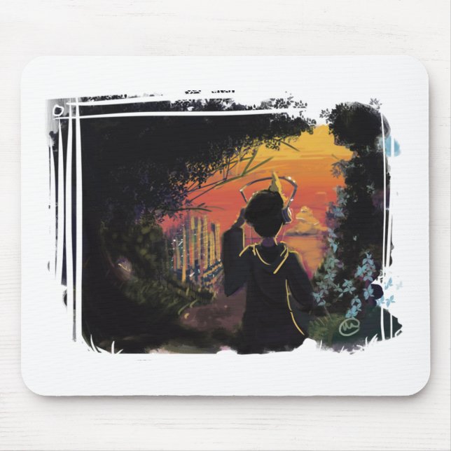 Tapis De Souris Mousepad - coucher du soleil lo-fi par micgurro (Devant)